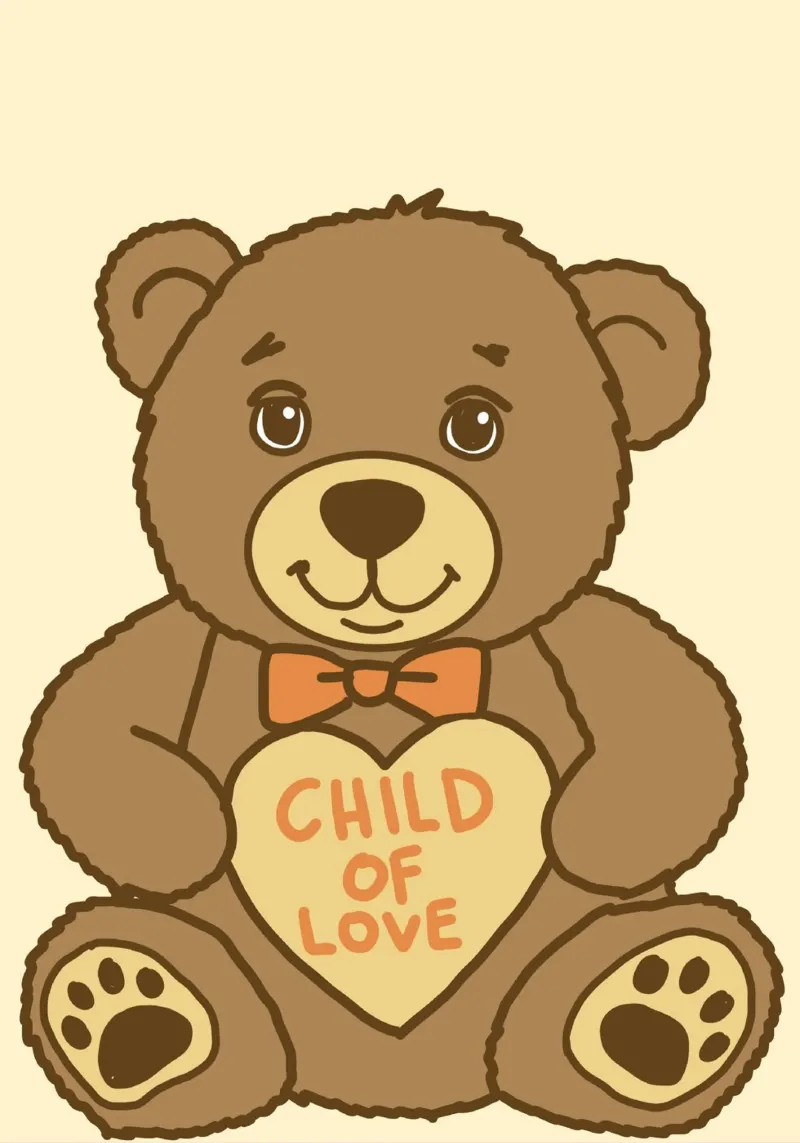 Kind der Liebe Bär, Christliche Kinderzimmer Kunst Leinwand mit Schattenfugenrahmen von vintagepod