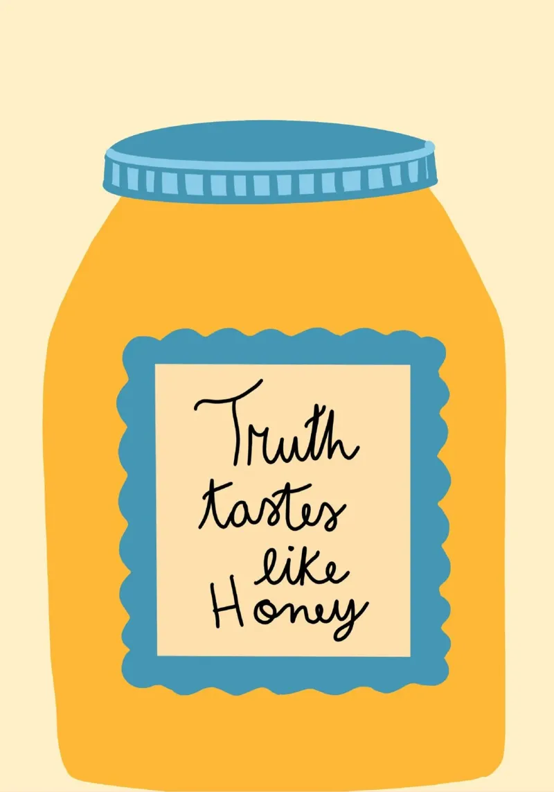 Truth Tastes Like Honey - Christian Art canvas with Floater frame by vintagepod