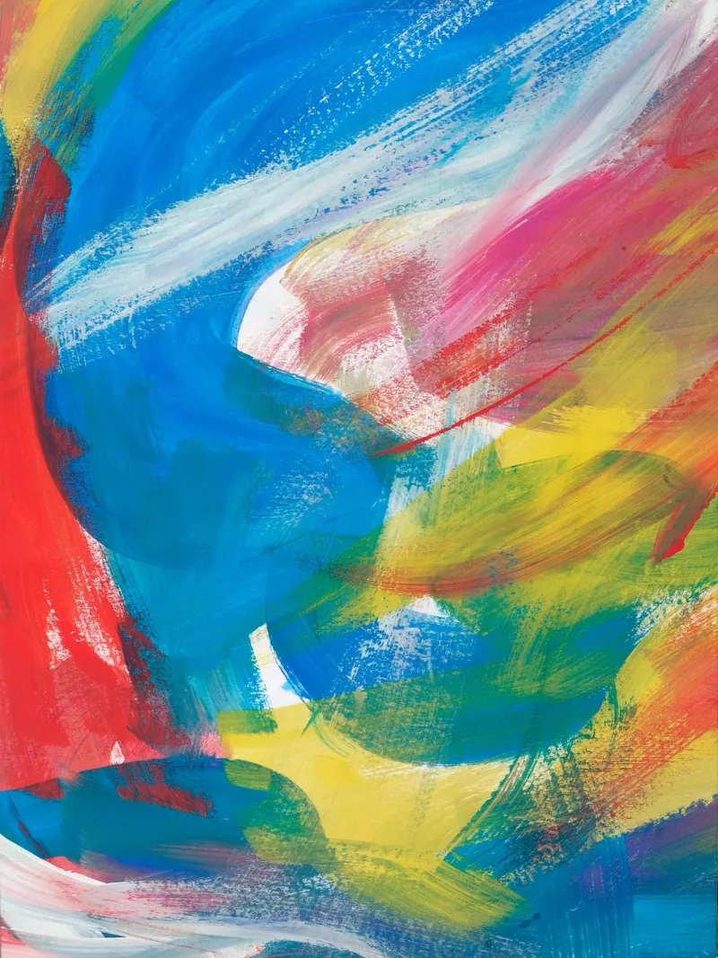 Abstract Artwork Colourful #3 tela con Cornice a cassetta da kathrinmay