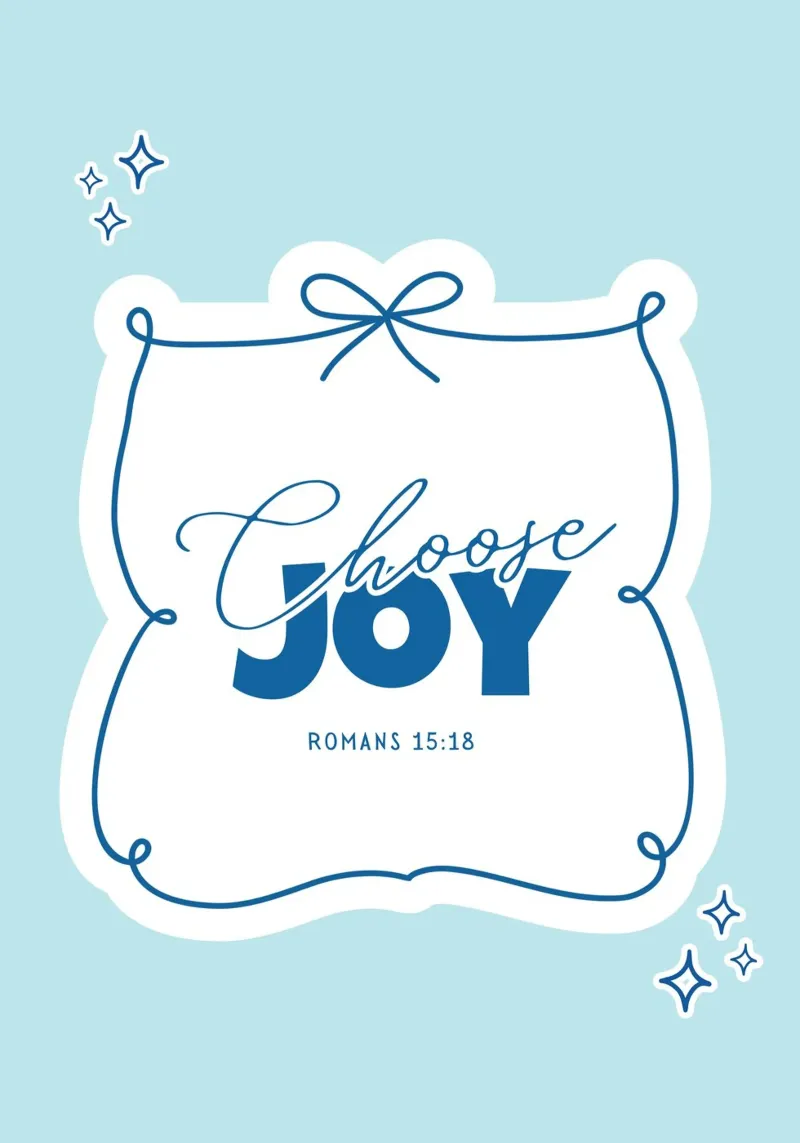 Choose Joy Romans 15:18 Art Print canvas with Floater frame by vintagepod