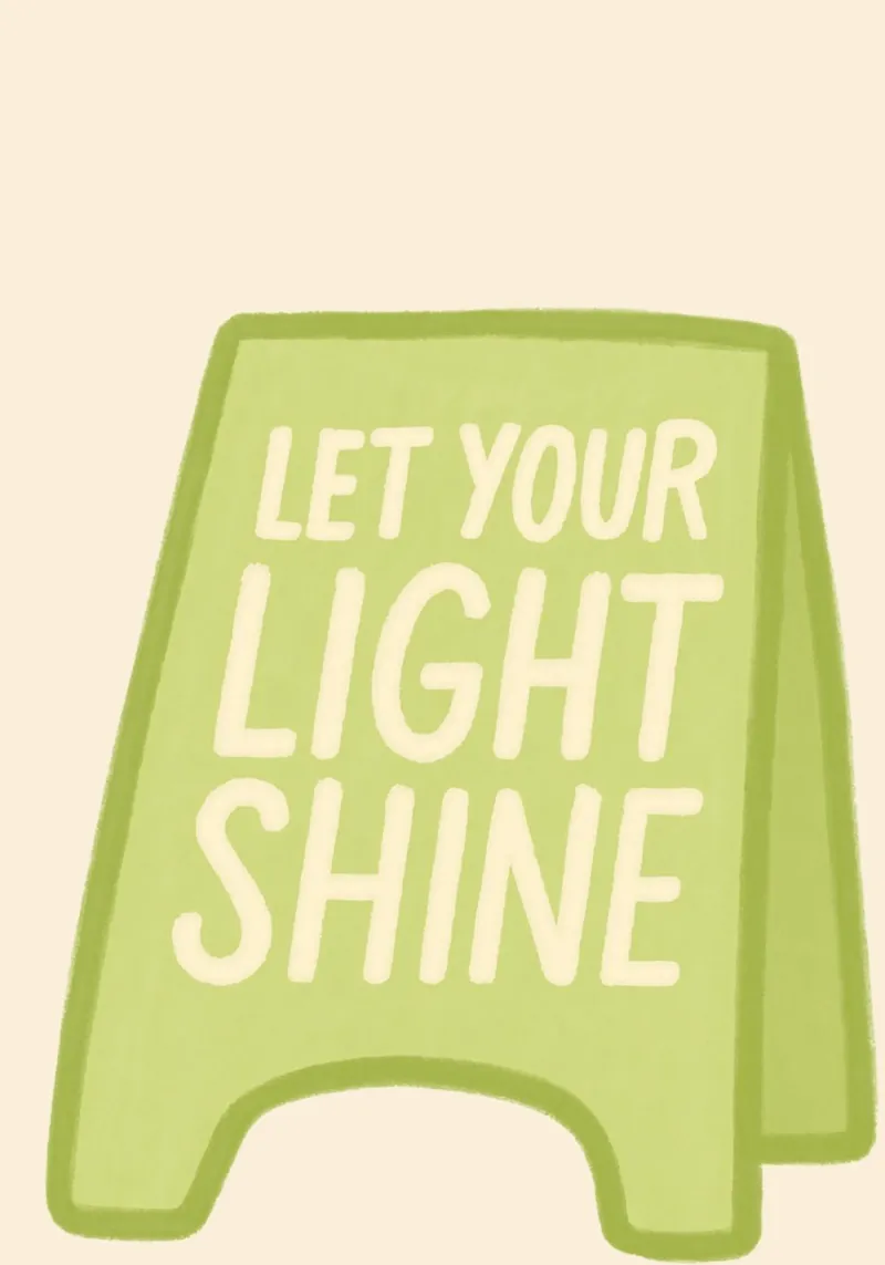 Lasciate che la vostra luce risplenda - Cartello artistico con cornice ad A poster da vintagepod