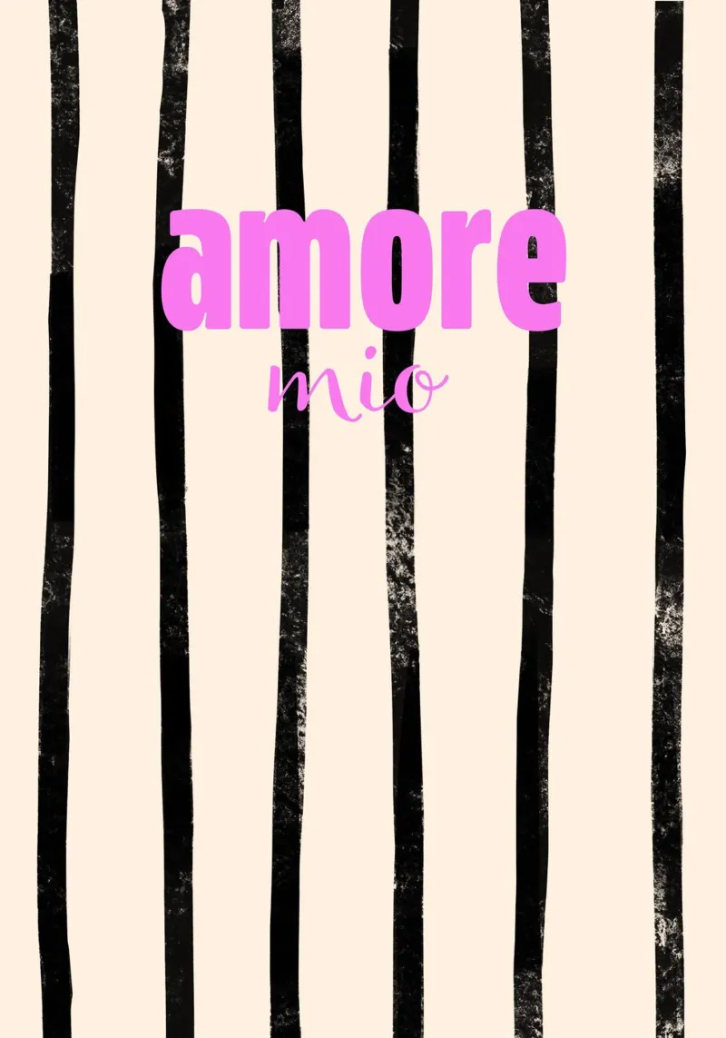 Amore mio canvas with Floater frame by Poster Print Studio
