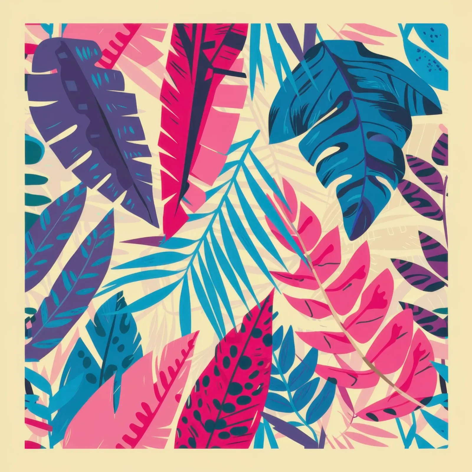 Vibrante pop tropicale poster da Heaven Craft