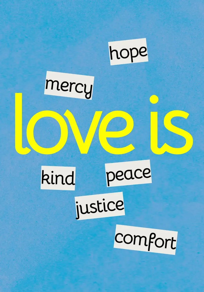 Love Is - Christian Definition Art Print canvas with Floater frame by vintagepod