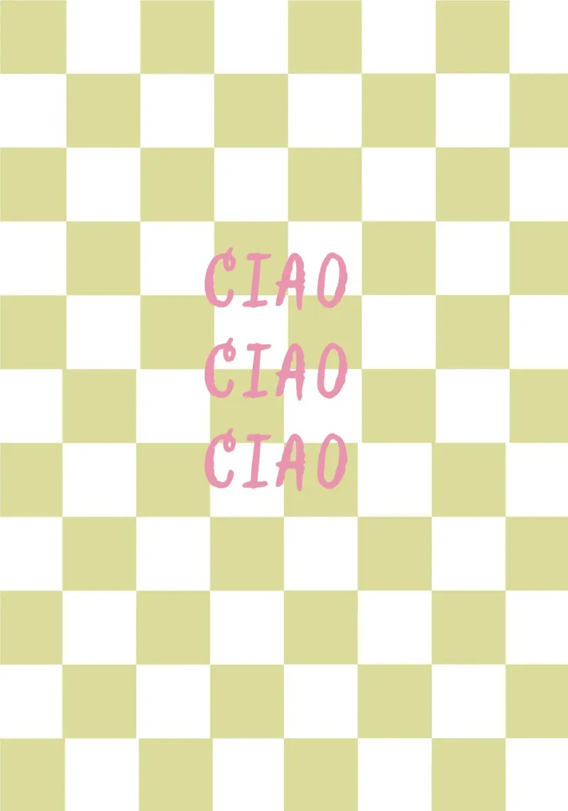 ciao ciao ciao tela con Cornice a cassetta da Poster Print Studio