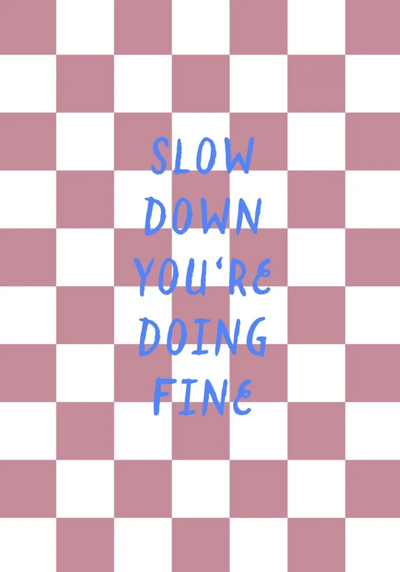 Slow down tela con Cornice a cassetta da Poster Print Studio