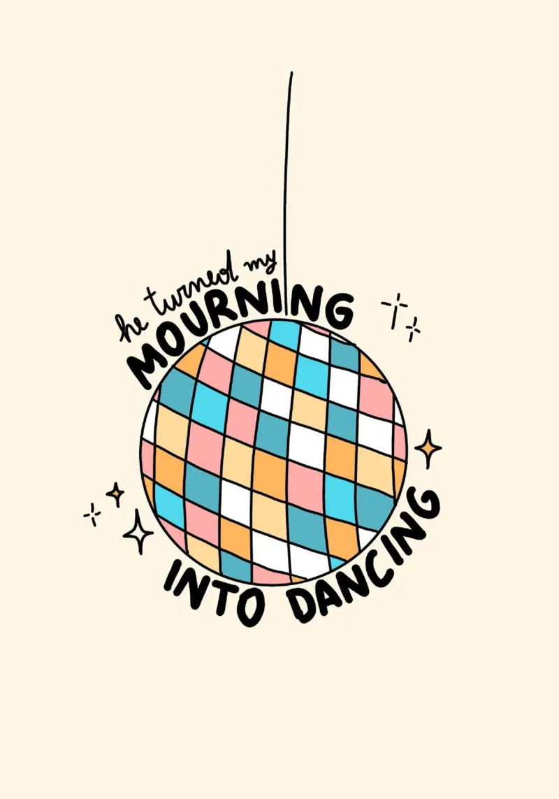 Mourning to Dancing, Christian Art Print canvas with Floater frame by vintagepod