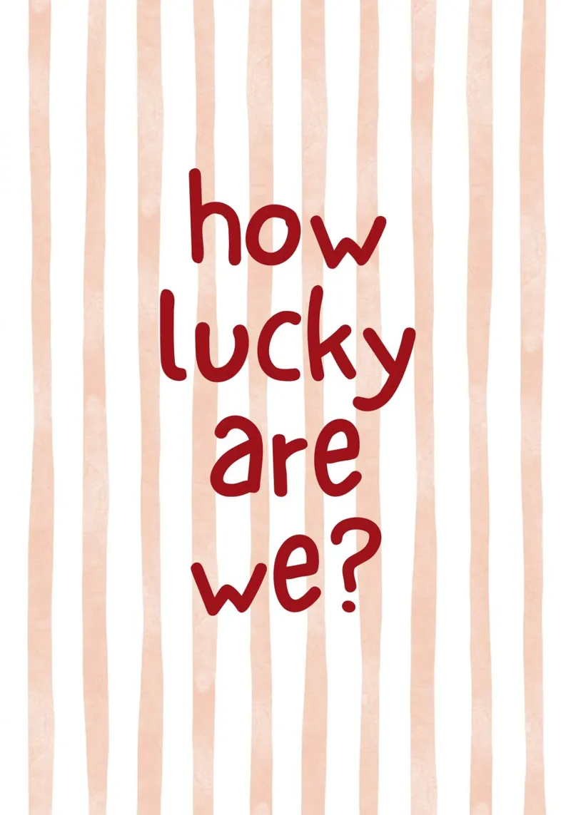 How Lucky Are We? - Art Print canvas with Floater frame by vintagepod
