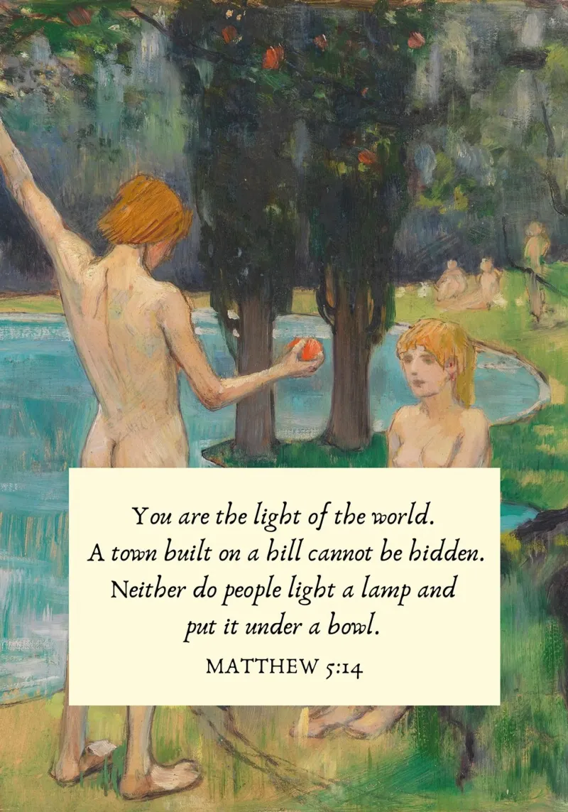 You Are the Light of the World canvas with Floater frame by vintagepod