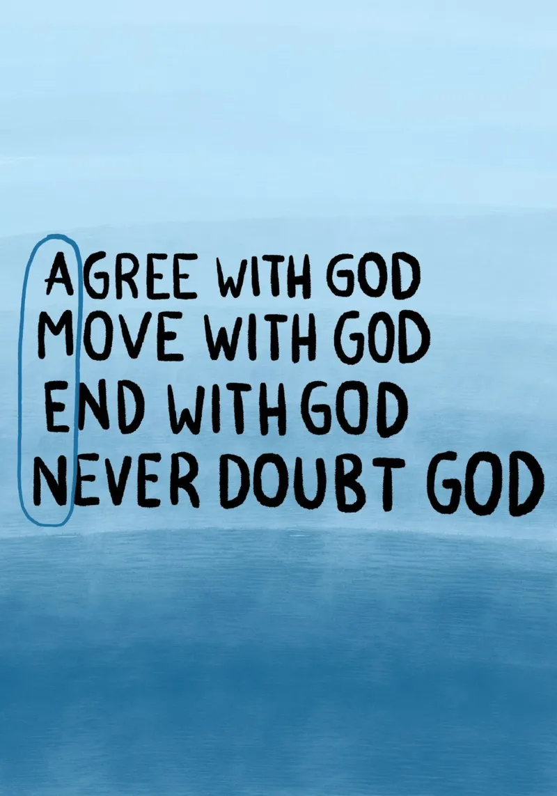 Ben het eens met God, Christian Scripture Wall Art Print, Bijbel Qu canvas met Baklijst van vintagepod