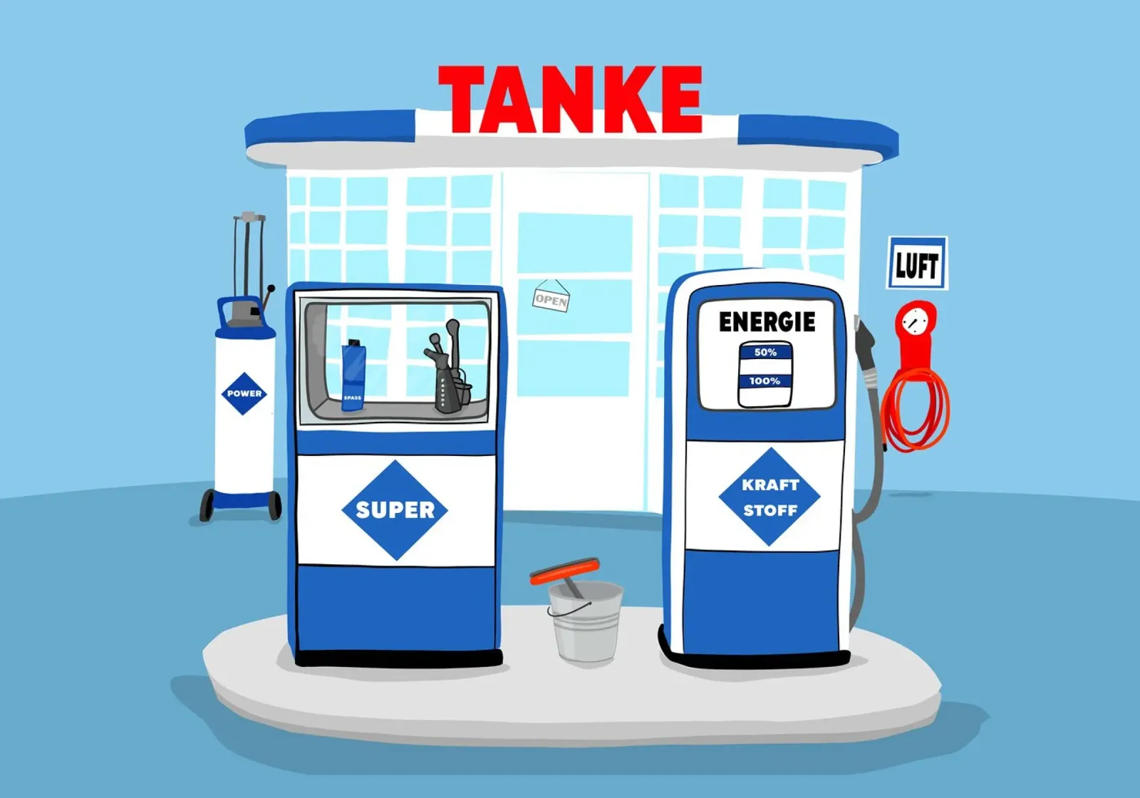 Tilly´sTanke Blau poster con telaio in plastica da Limo und Mo