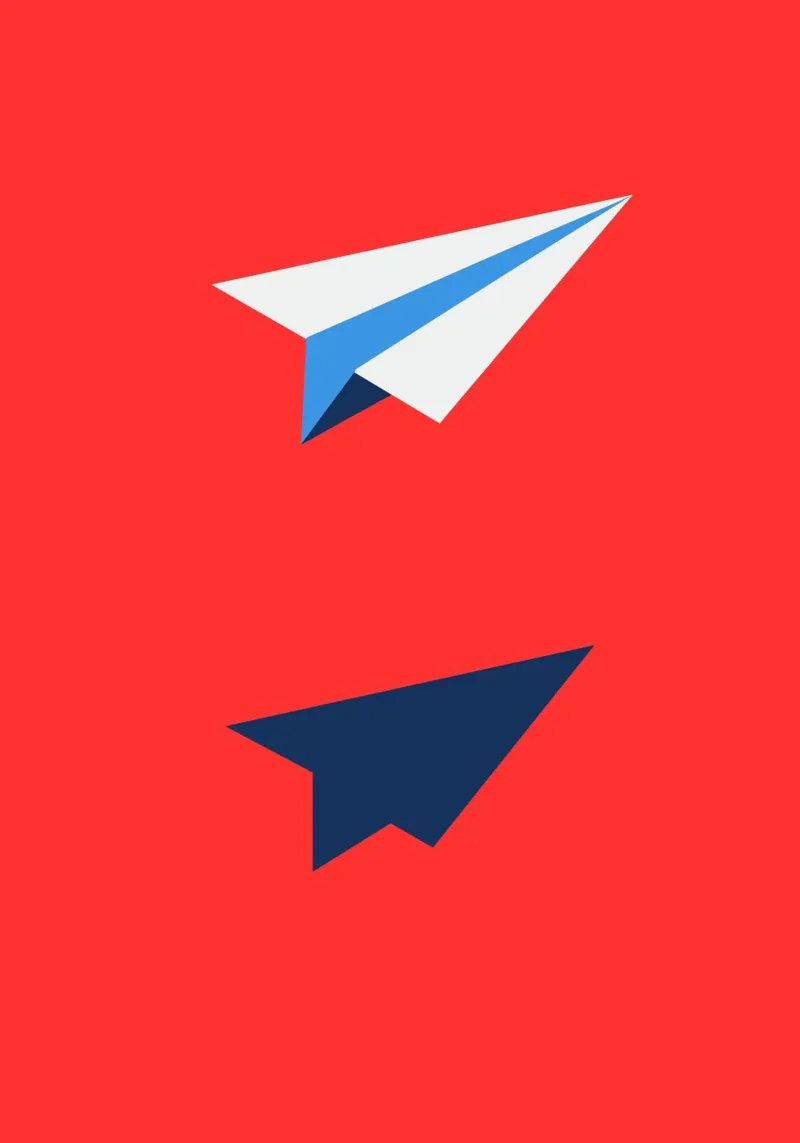 Paper Airplane with Shadow canvas with Floater frame by ramosashop