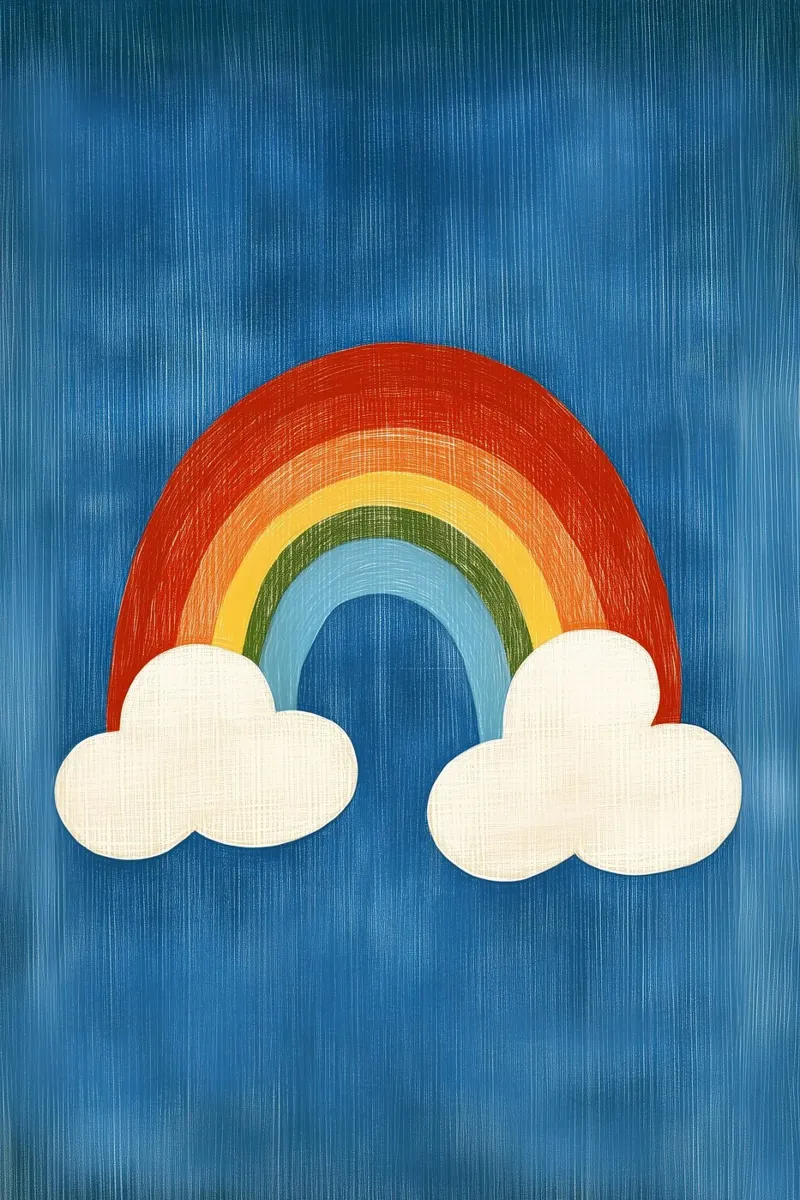 Arcobaleno tela con Cornice a cassetta da Curious Canvas
