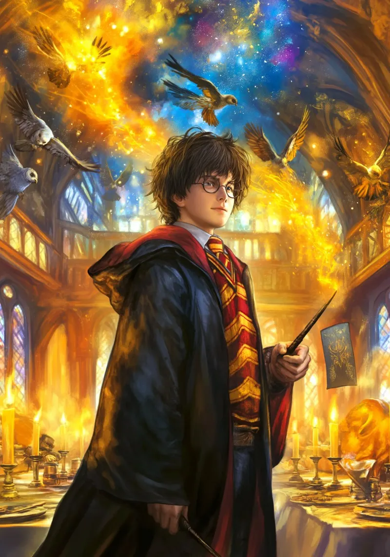 Harry Potter tela con Cornice a cassetta da Voxel Visionaries