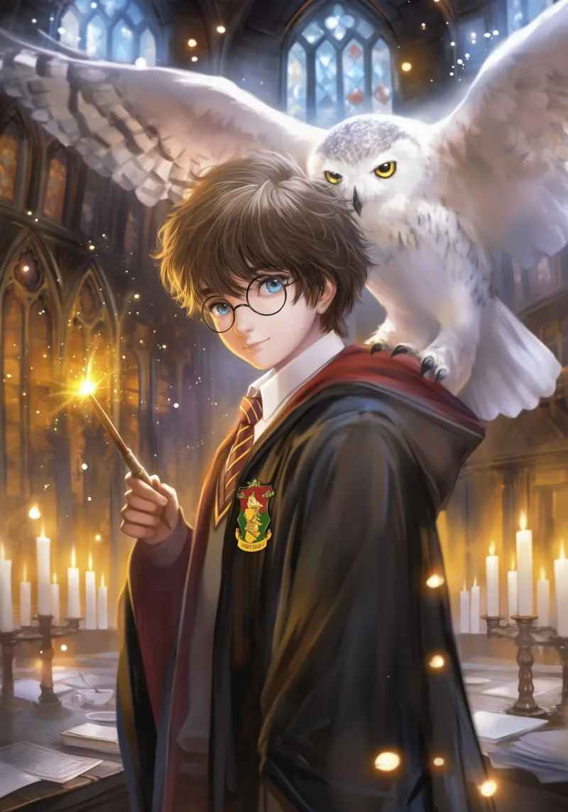 Harry Potter tela con Cornice a cassetta da Fleur de Lys