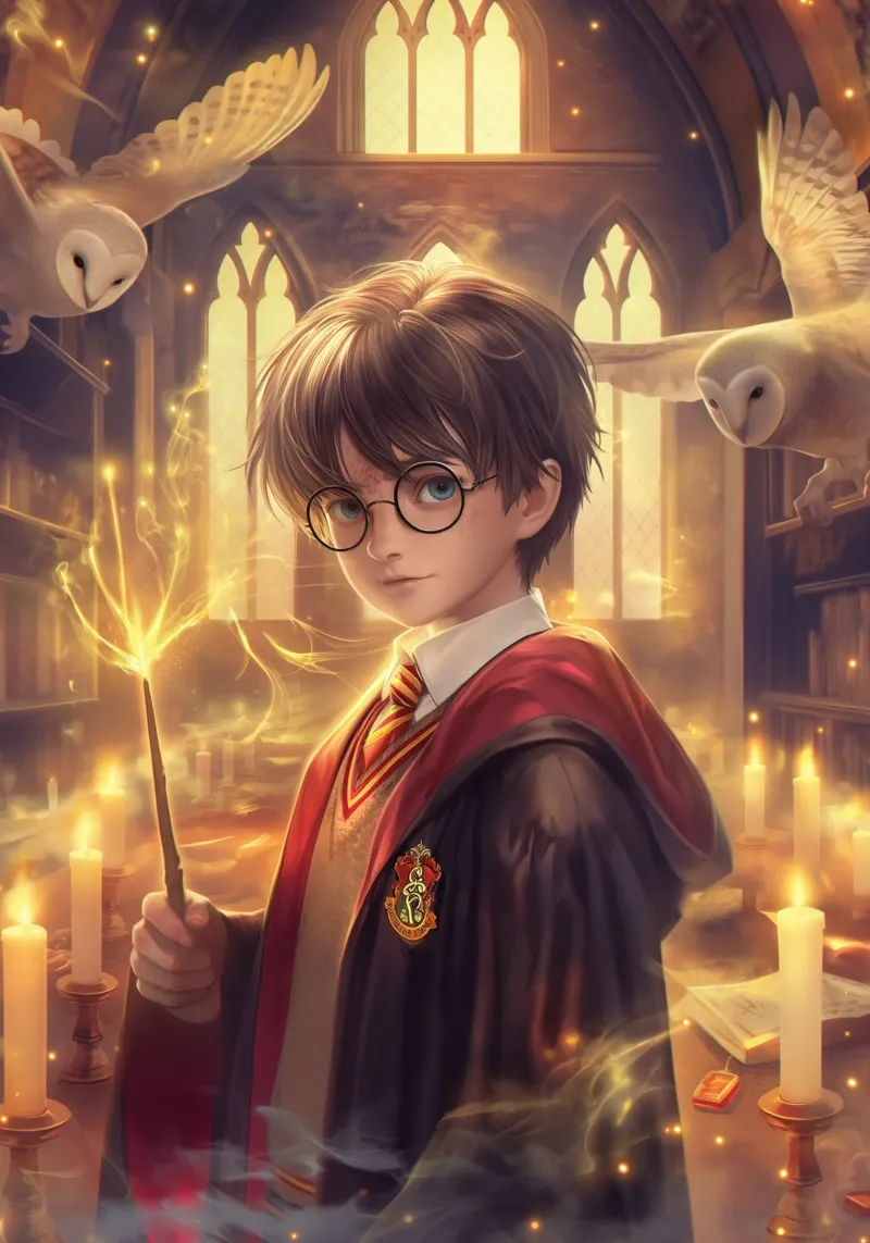 Harry Potter tela con Cornice a cassetta da Fleur de Lys