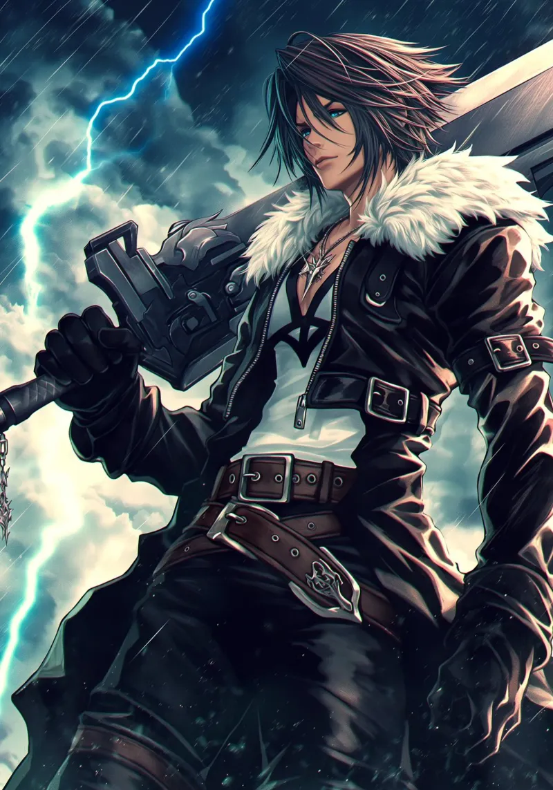 FFVIII FF8 Squall Leonhart Final Fantasy poster da Fleur de Lys