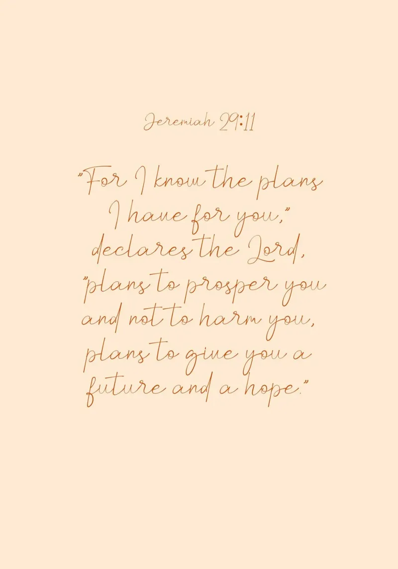 Jeremiah 29:11, Scripture Art Print, God's Plans canvas with Floater frame by vintagepod