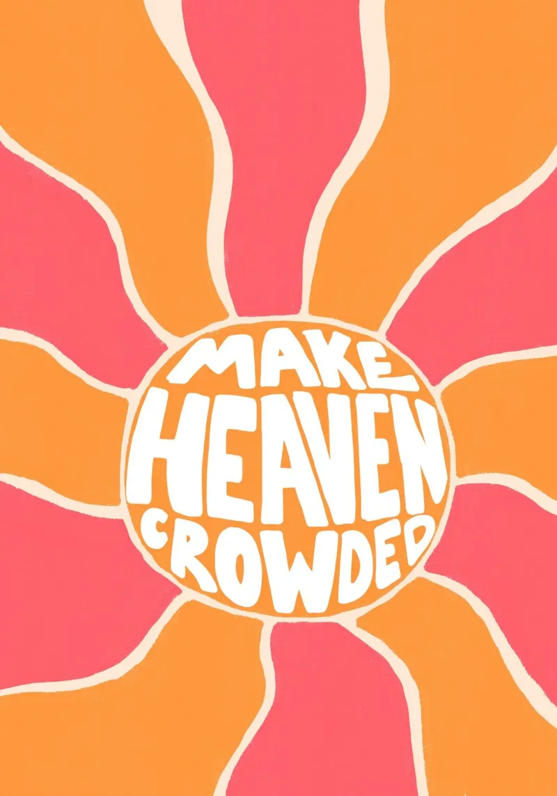 Make Heaven Crowded, Retro Christian Art Print toile avec Caisse américaine de vintagepod
