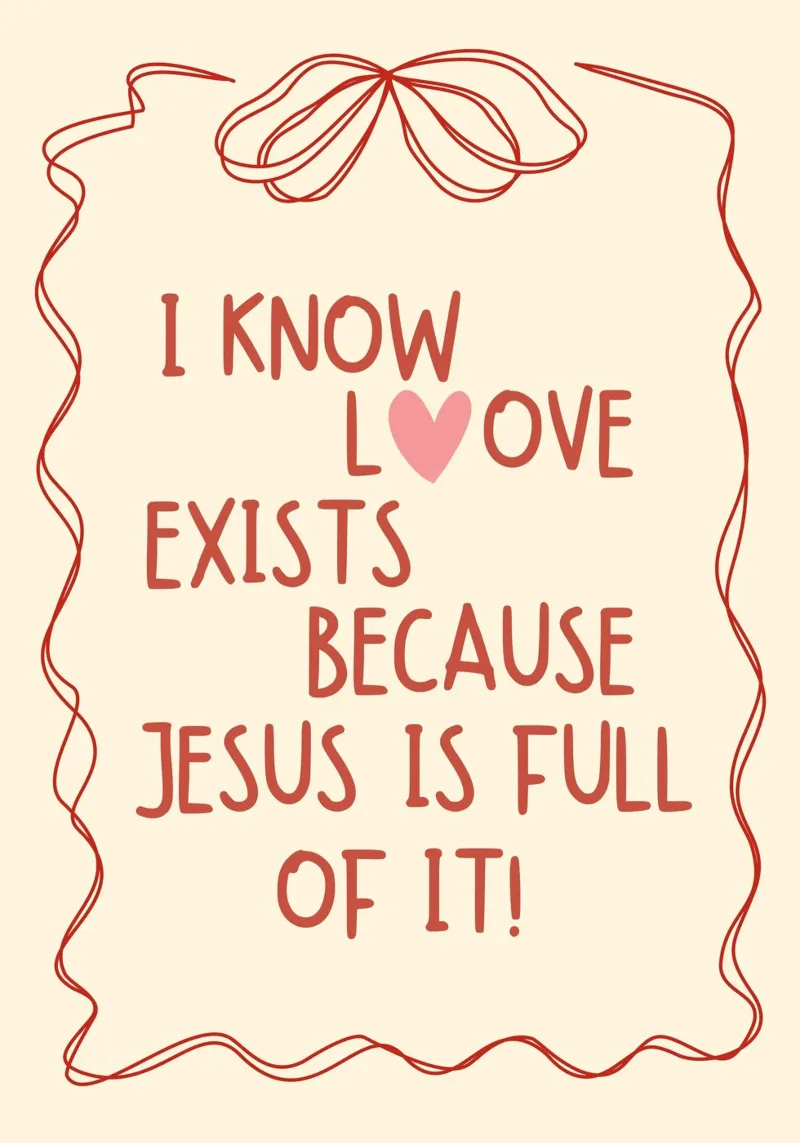 Love Exists Because Jesus Is Full of It canvas with Floater frame by vintagepod