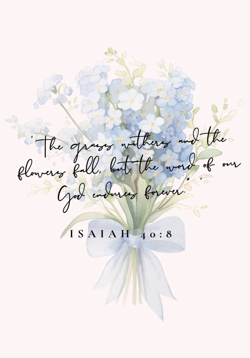 Isaiah 40:8, God's Word Endures Forever canvas with Floater frame by vintagepod