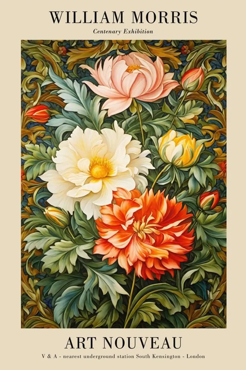 art nouveau morris poster da komo store