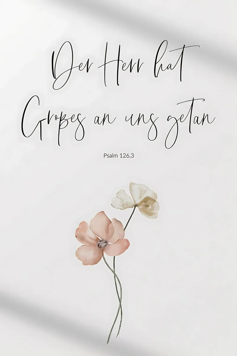 The Lord has done great things for us - Psalm 126:3 canvas with Floater frame by maluniq