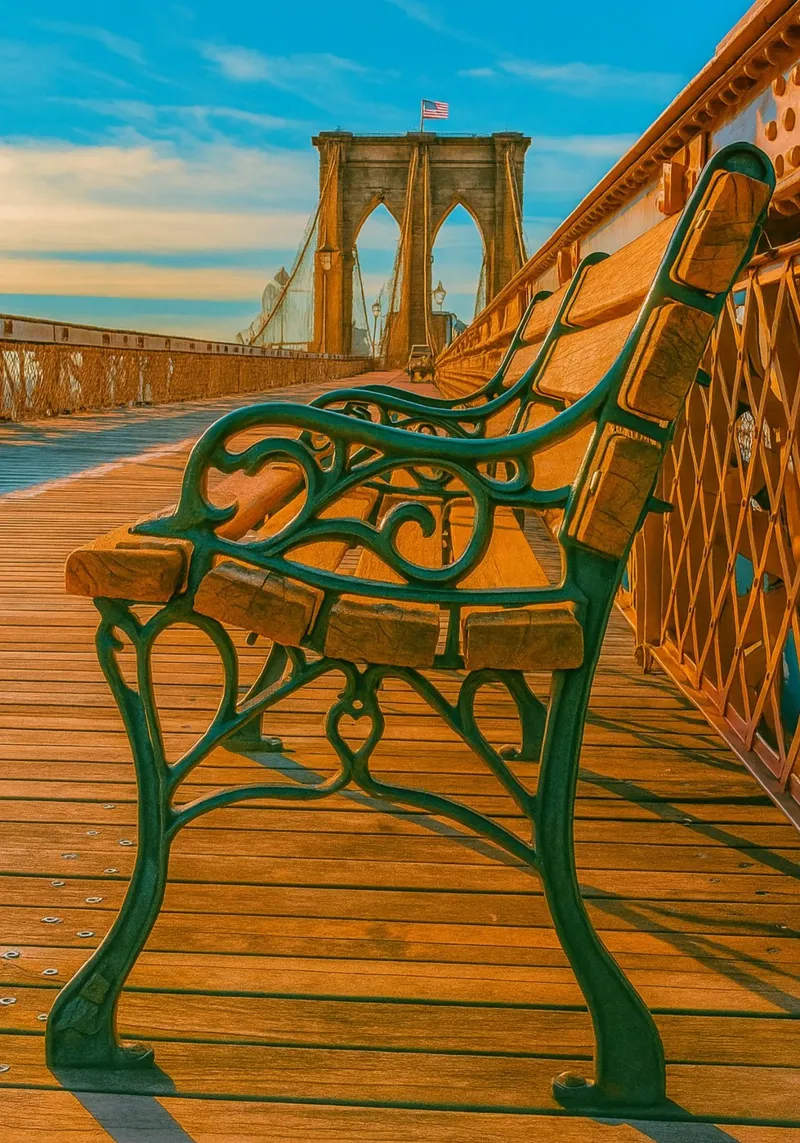 stoel op de brug kijk retro fotografie canvas met Baklijst van viantishop
