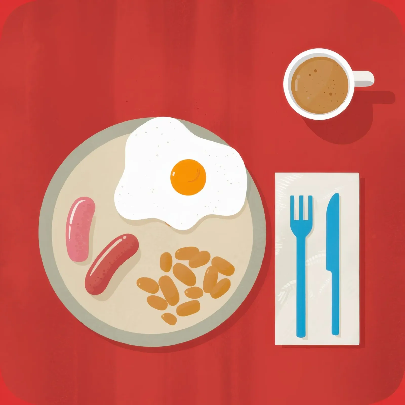 Colazione minimalista Flatlay poster da Echo Saber