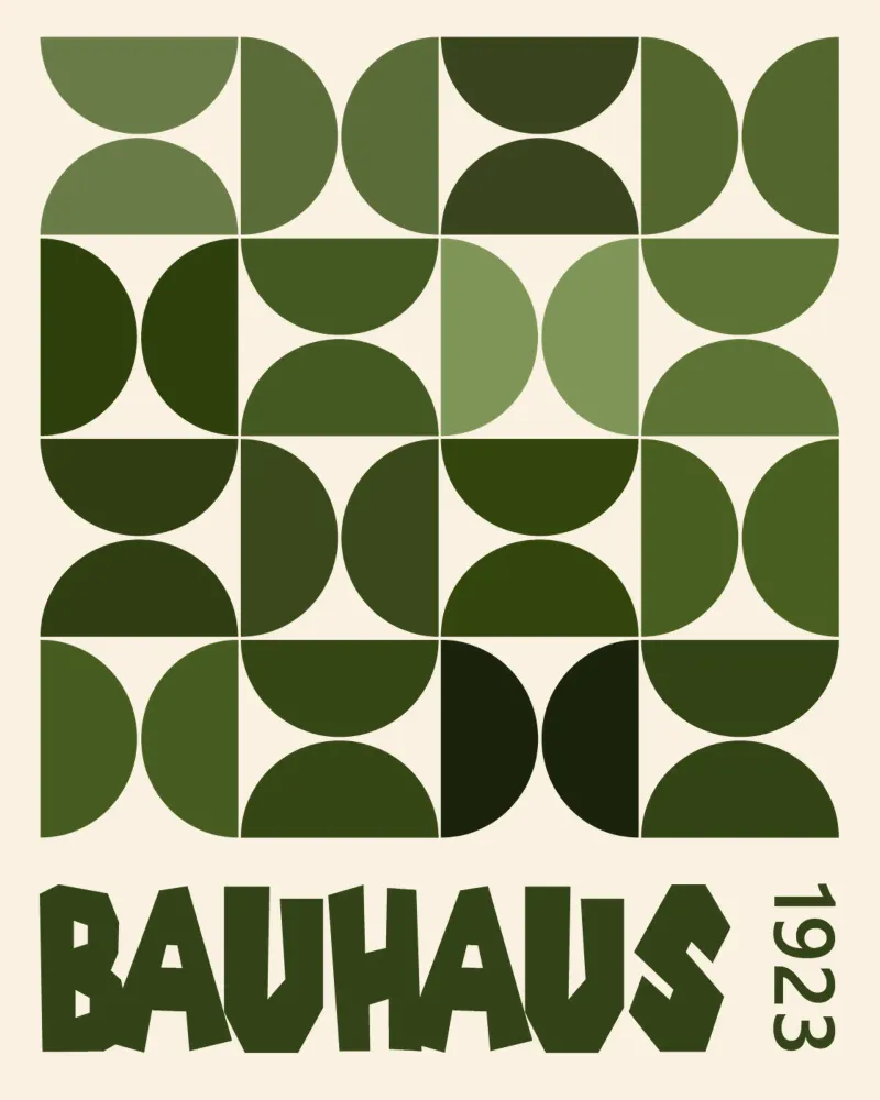 Sap green Bauhaus poster da TijanaArtStudio88