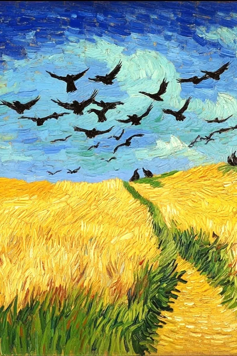 bird flying on field canvas with Floater frame by lily