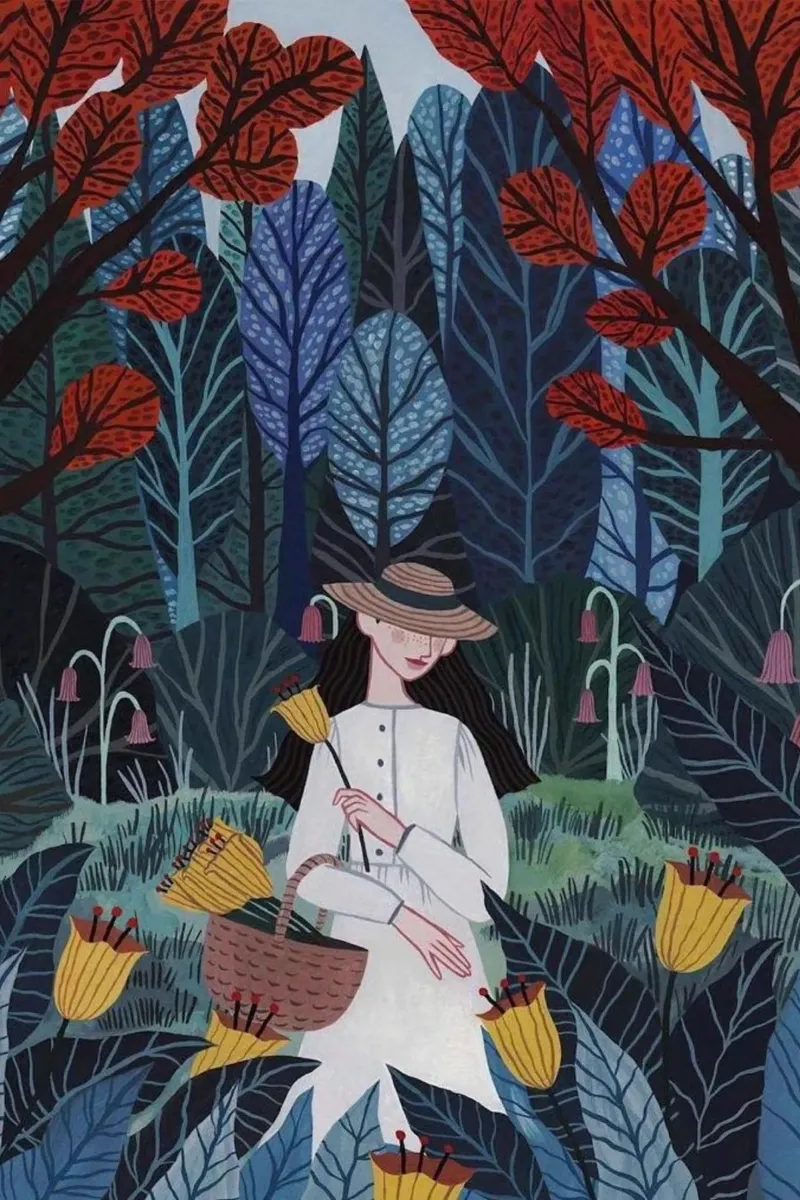 girl in forest poster da Good days