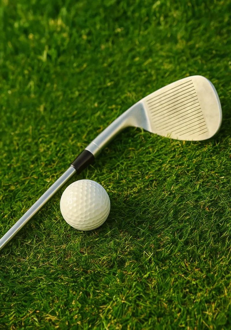 Fotografia retrò di golf con bastone e pallina poster da viantishop