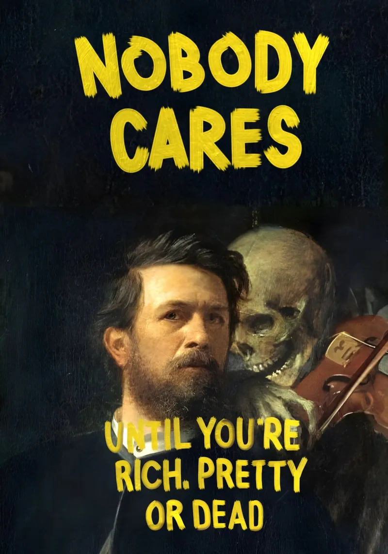 "NOBODY ÇARES poster da Type & Tape