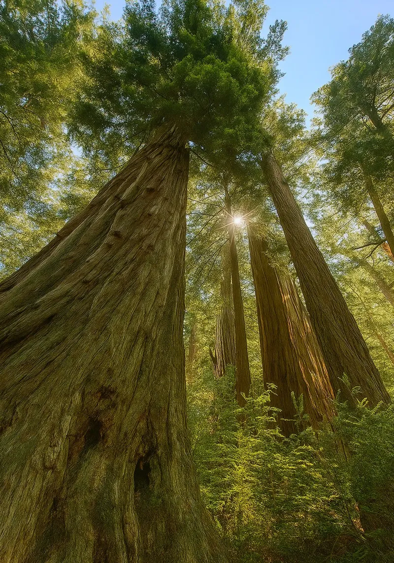 trees in the forrest retro photography canvas with Floater frame by viantishop