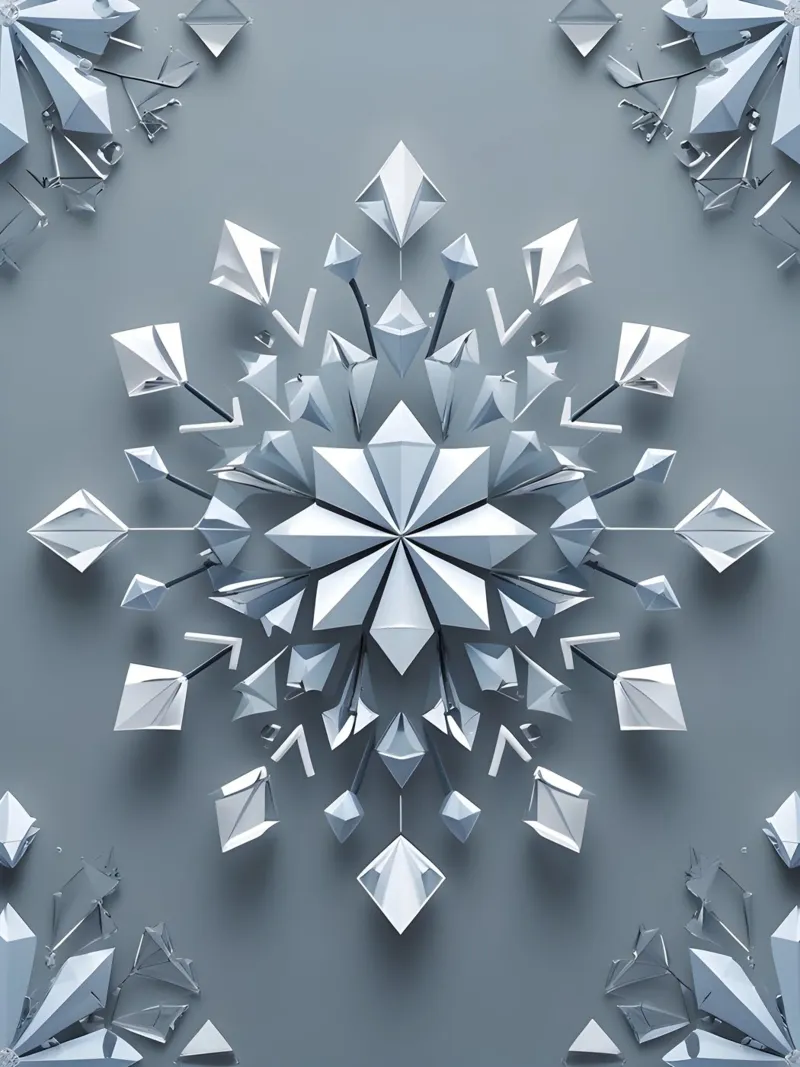 Fiocco di neve invernale poster con telaio in plastica da The Green Room