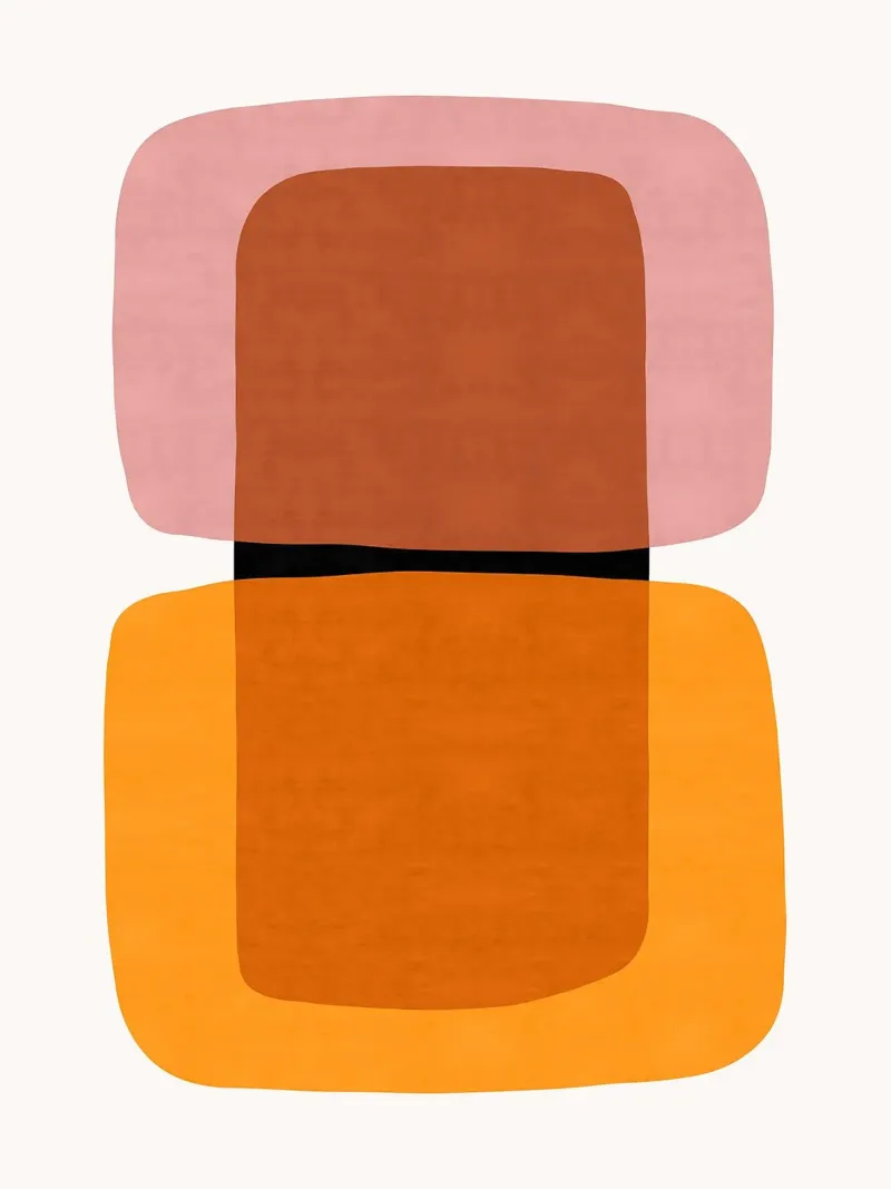 Abstract expression X canvas with Floater frame by Sven B Strauss