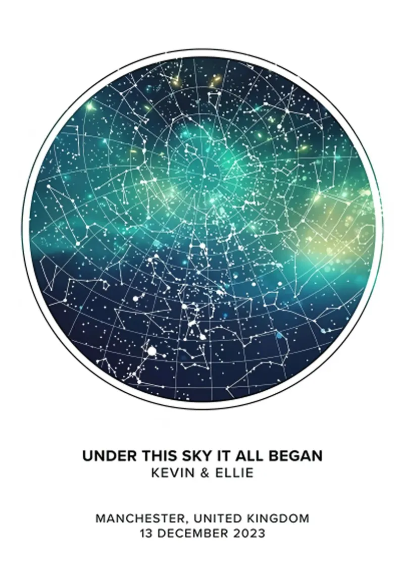 Star Map canvas with Floater frame by mary shop