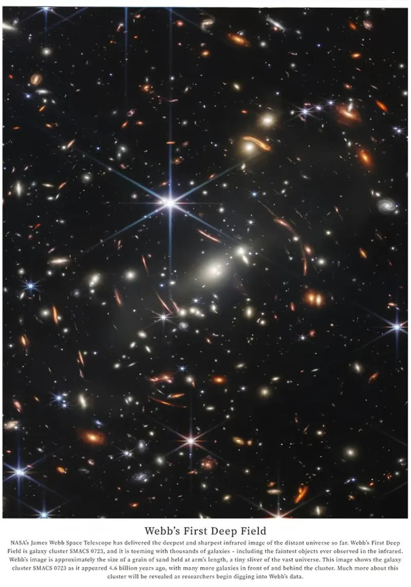 Webb's First Deep Field canvas with Floater frame by mary shop