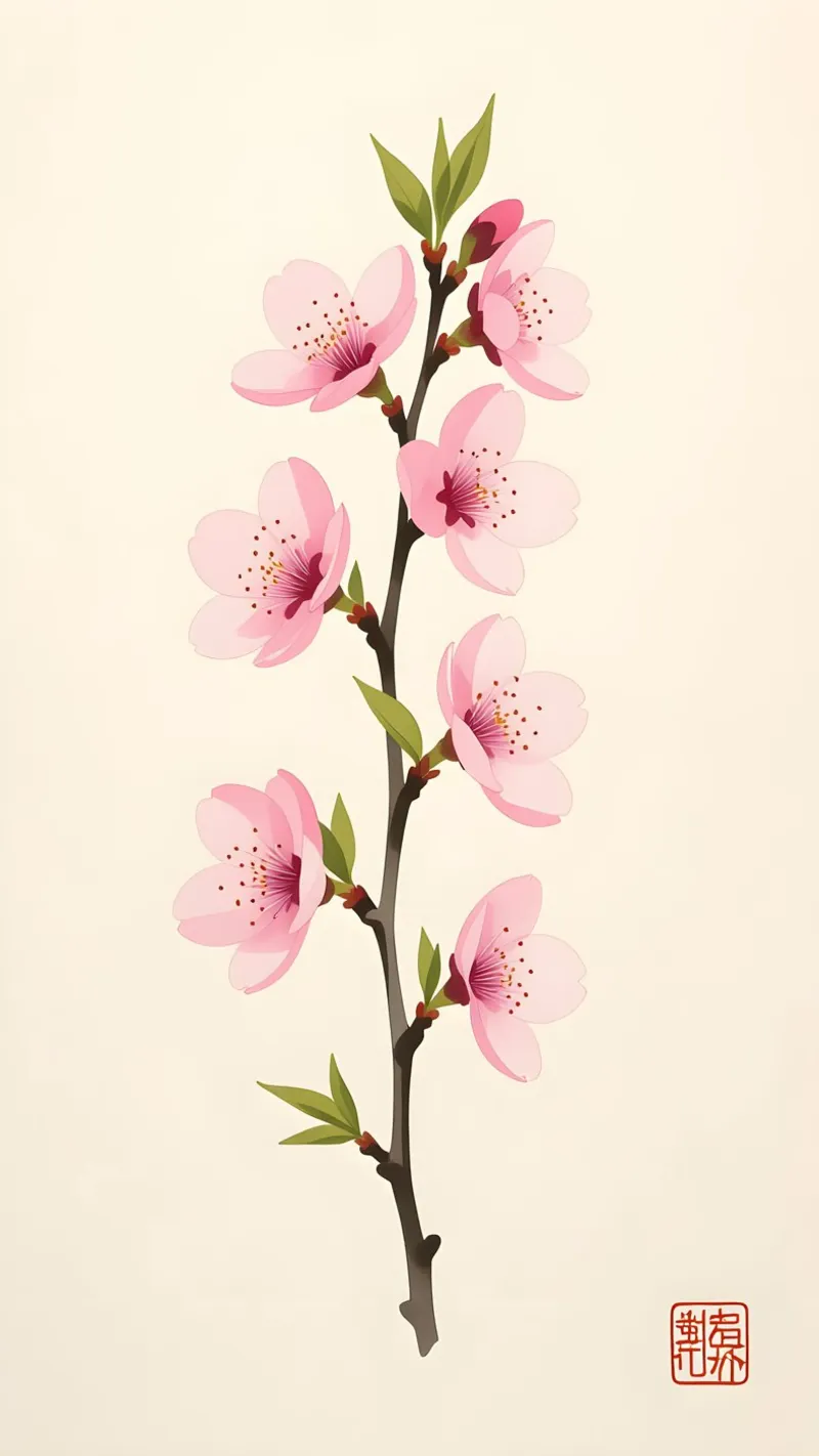 Sakura Cherry Blossom tela con Cornice a cassetta da Anita's Dream