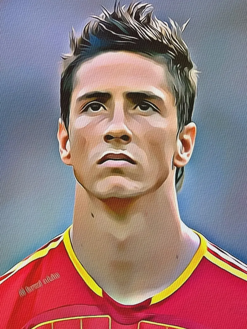 Fernando Torres con la maglia della Nazionale spagnola poster da dan band