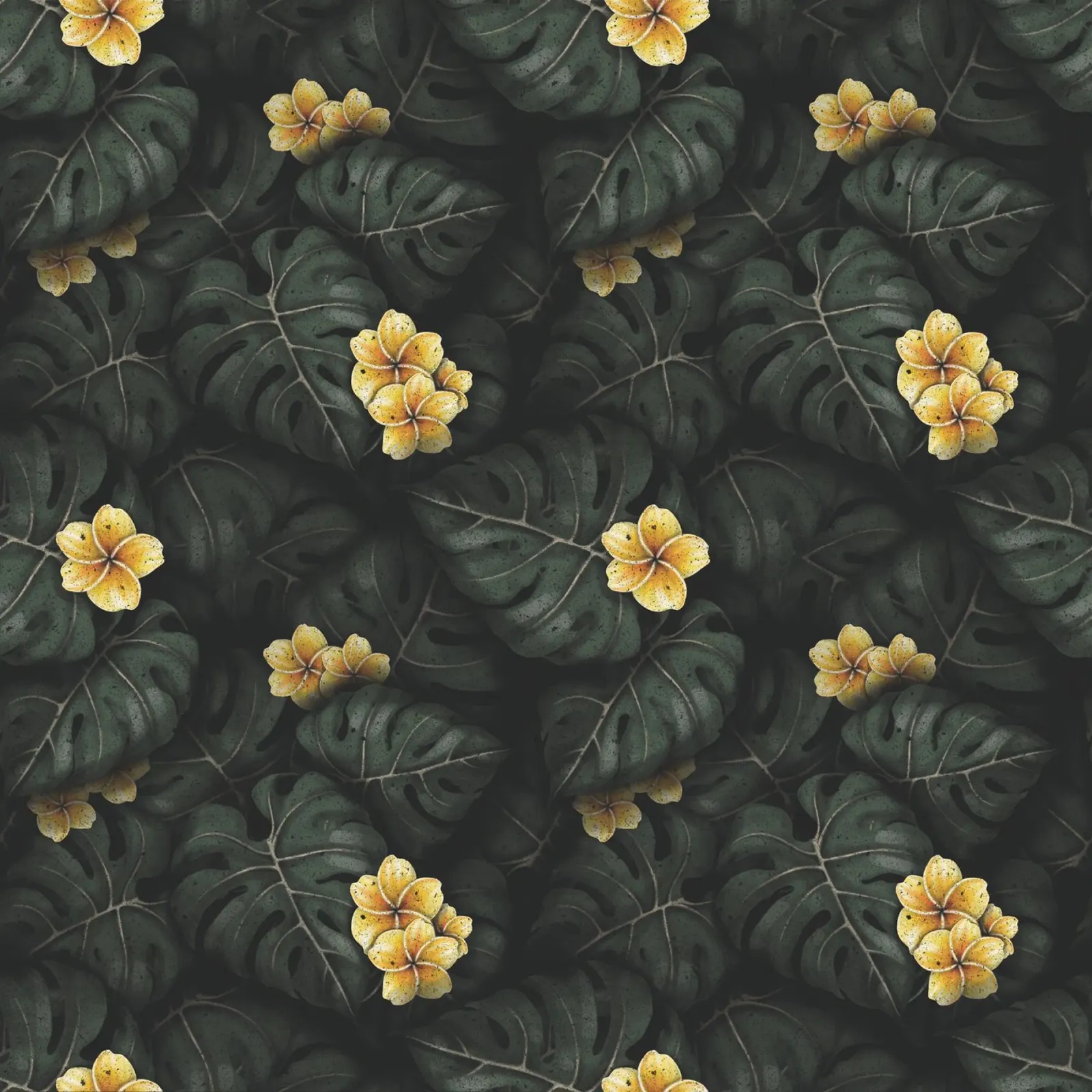 Illustrazione di Monstera e Frangipani Tropisches Design poster da Stella-Illustrations