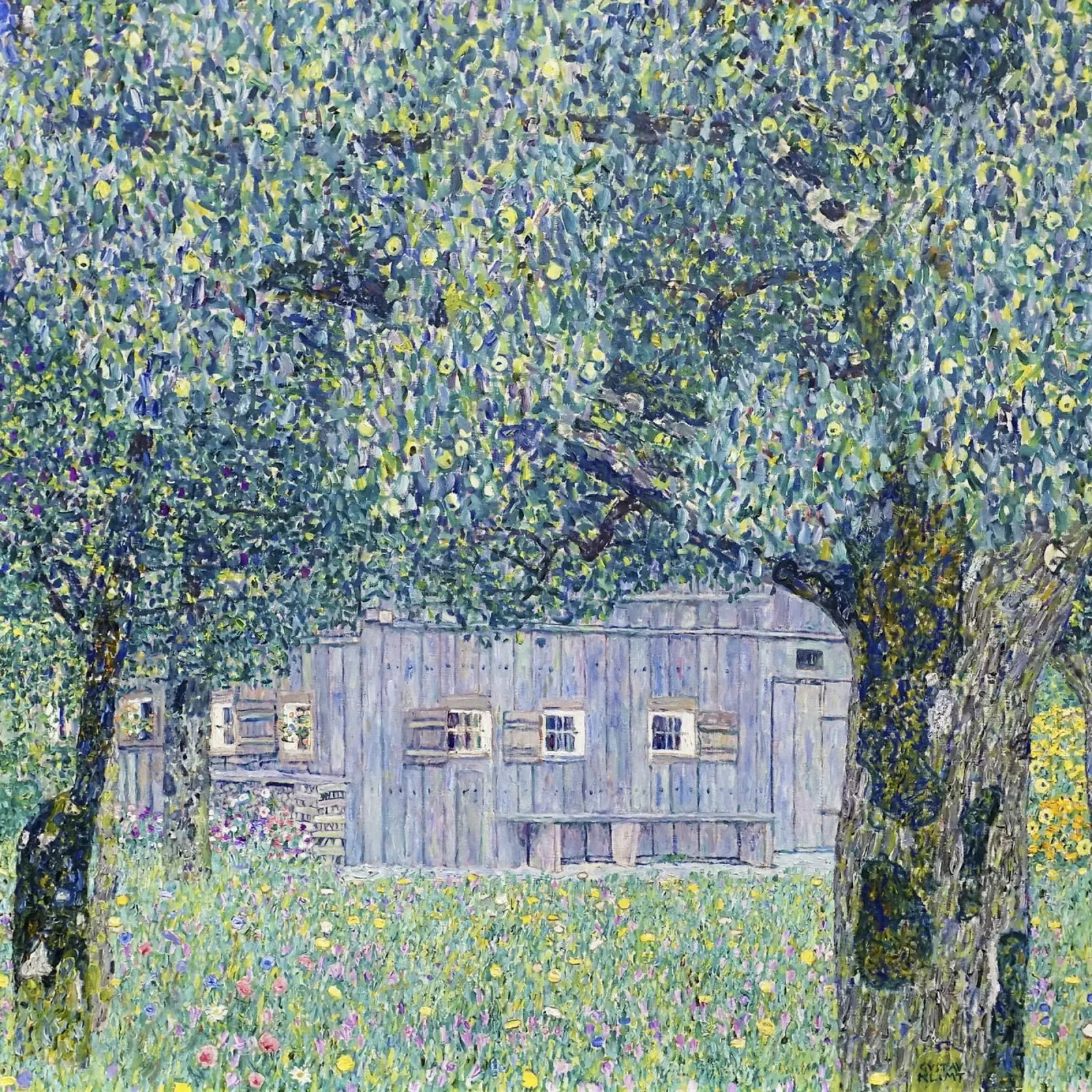 Gustav Klimt - Agriturismo in Alta Austria poster da Jolie Prints