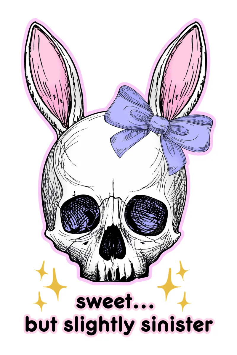 Creepy Cute Bunny poster con telaio in plastica da Sasyall Graphics