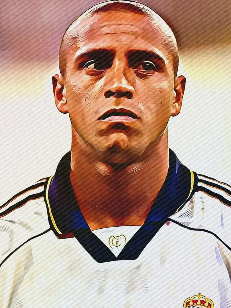 Roberto Carlos in maglia Real Madrid poster da dan band