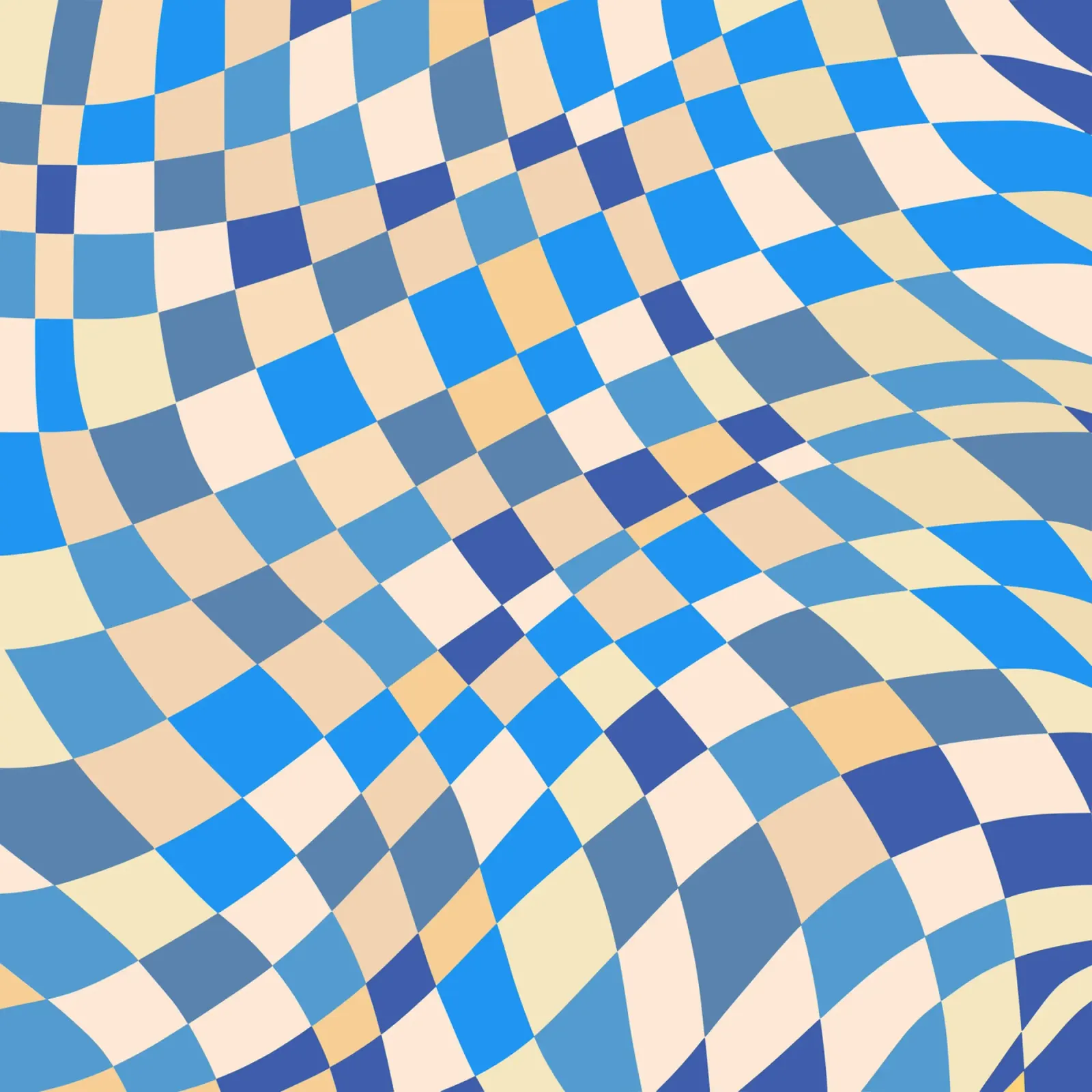 Decorative checkers 04 canvas with Floater frame by Little Dean