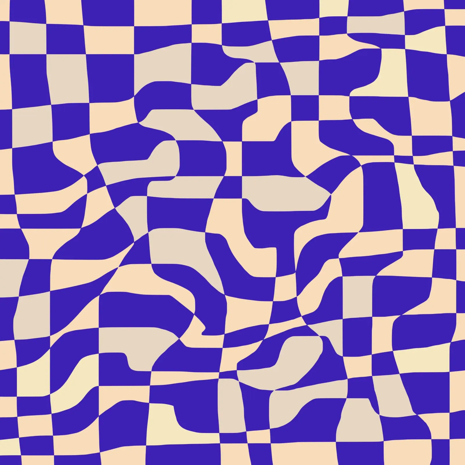 Decorative checkers 07 canvas with Floater frame by Little Dean