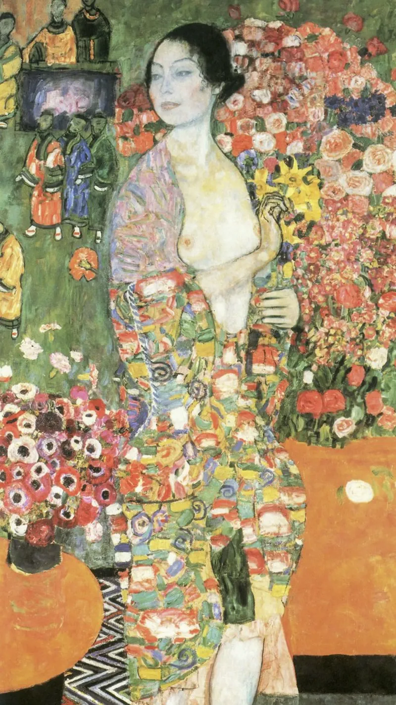 Gustav Klimt - De danser canvas met Baklijst van Venus Art