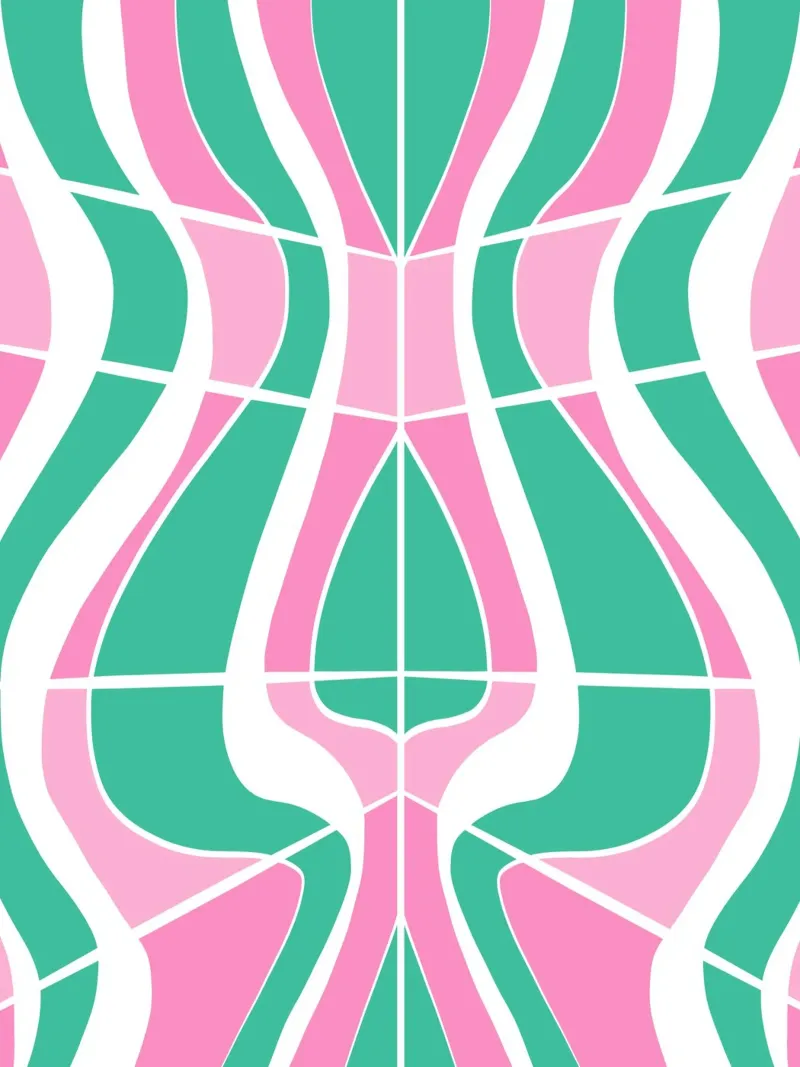 Bizarre Pattern 03 canvas with Floater frame by Little Dean