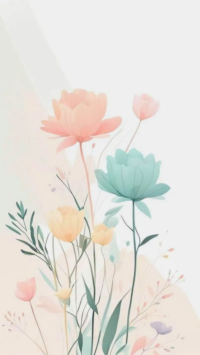 gradient flower canvas with Floater frame by kichin